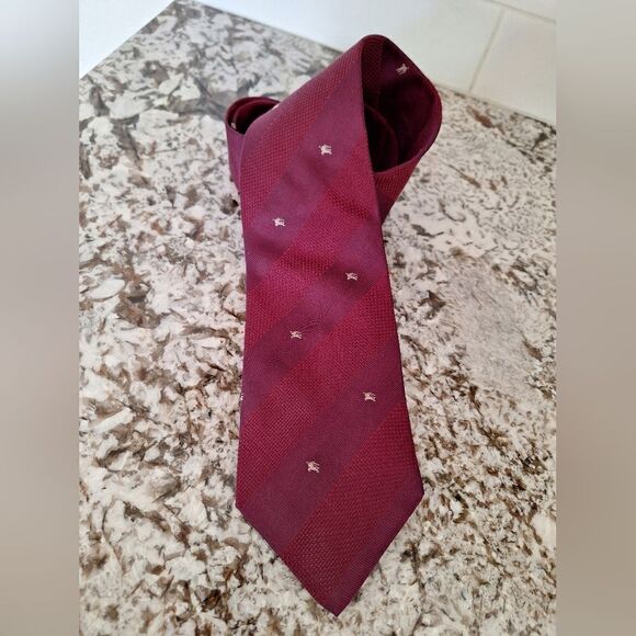 Burberry marron silk Tie - Picture 1 of 6